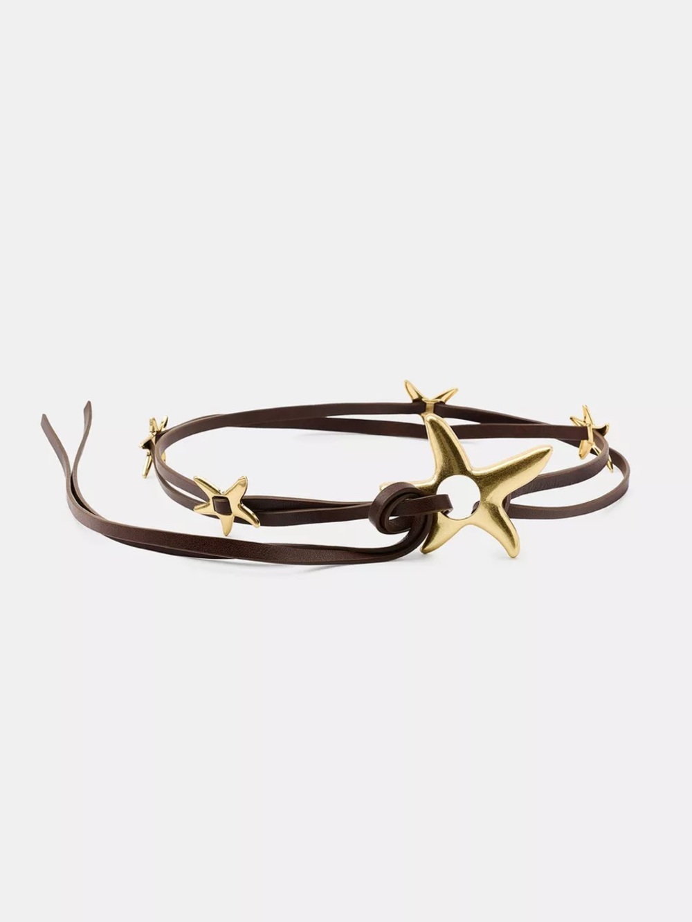 Zara 100% Leather Double Star Belt